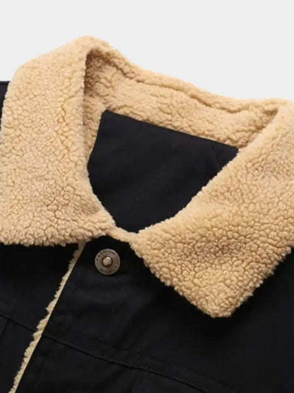 Vintage Fleece Bomber Jacket